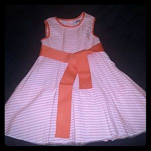 Girls orange stripe dress
